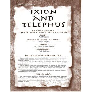 Hercules and Xena Roleplaying Game Ixion and Telephus Adventure Guide